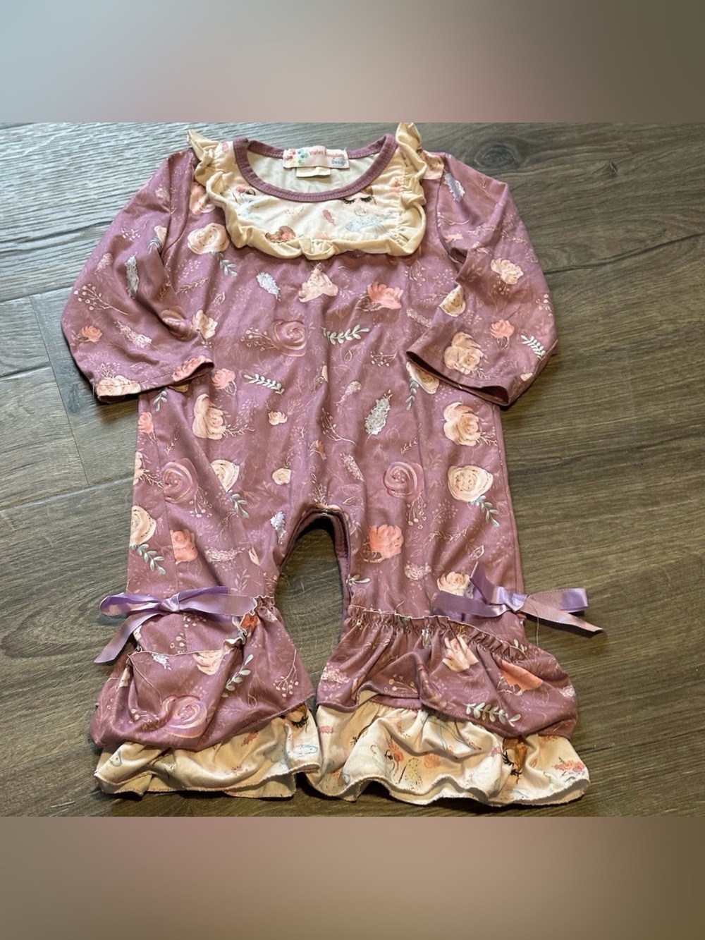 Floral Ruffle Flare Baby Romper Jumpsuit Outfit 12-18m Baby Girl
